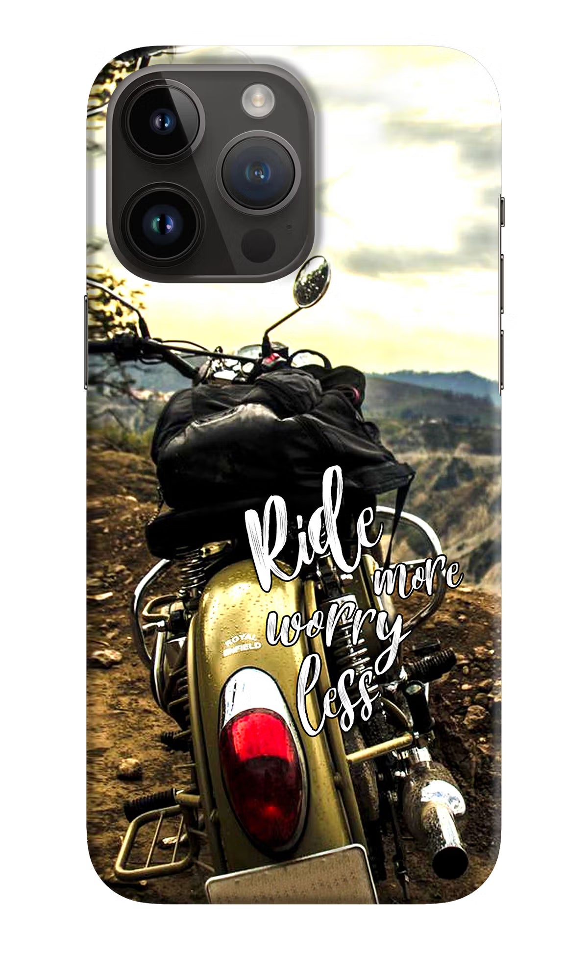 Ride More Worry Less iPhone 14 Pro Max Hard Case Back Cover by Casekaro