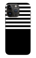 Black and White Print iPhone 14 Pro Max Hard Case Back Cover by Casekaro
