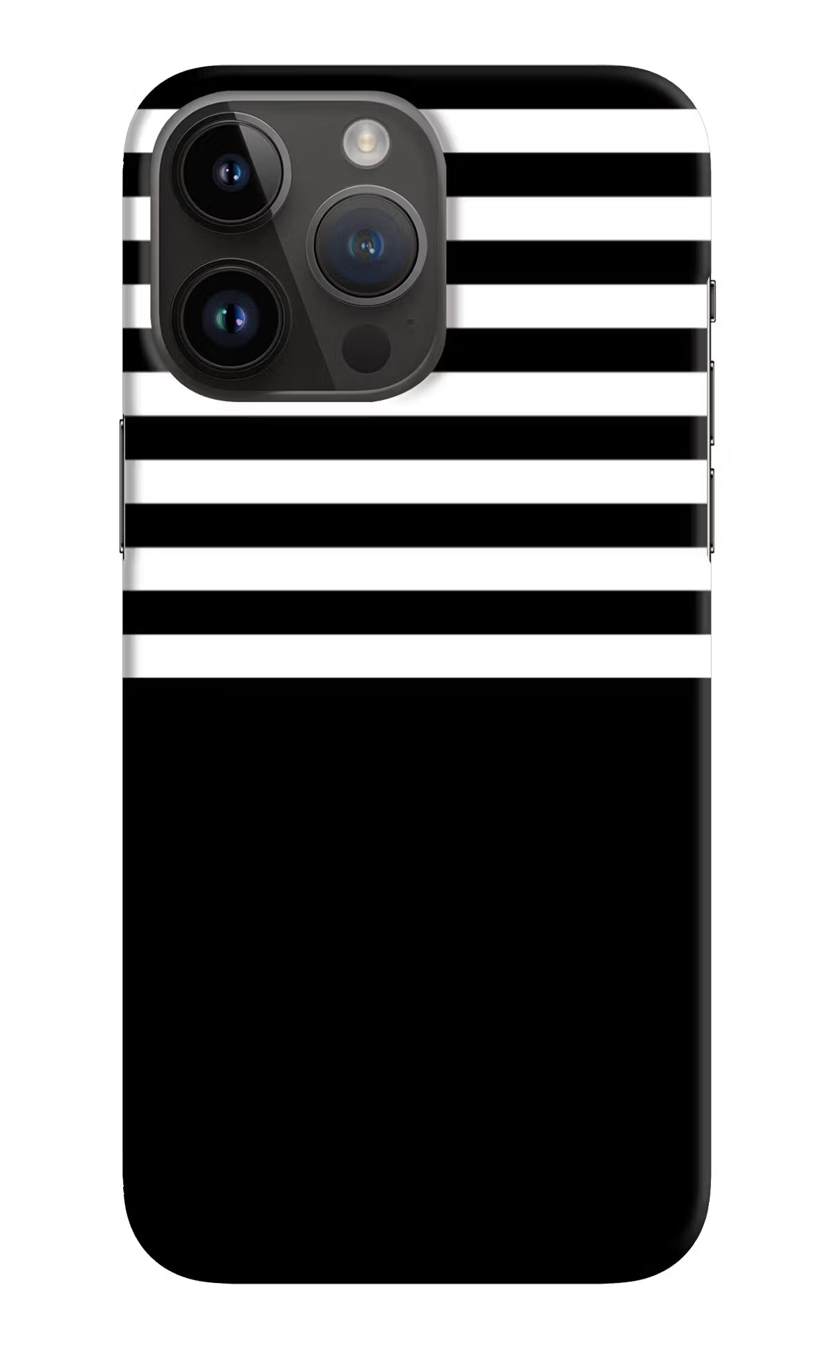 Black and White Print iPhone 14 Pro Max Hard Case Back Cover by Casekaro