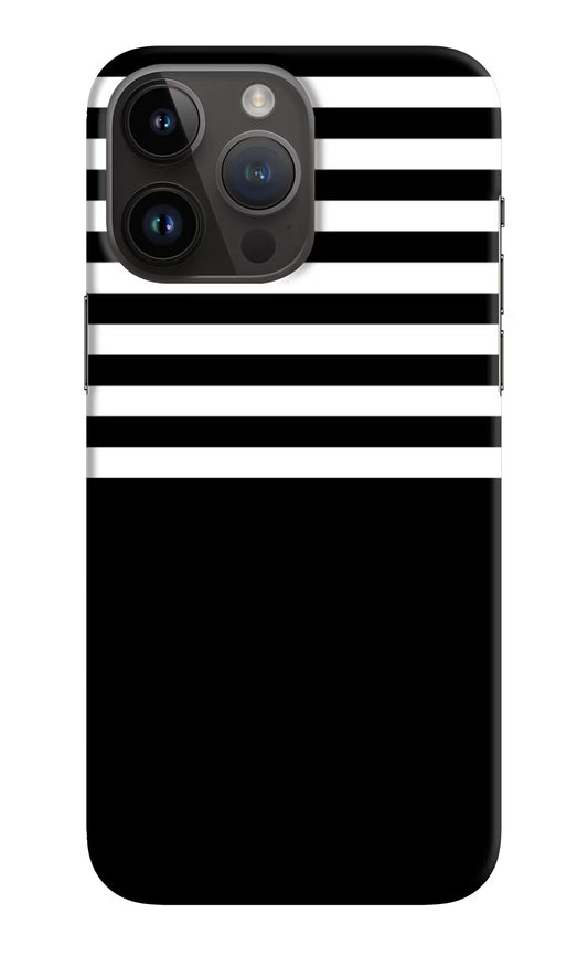 Black and White Print iPhone 14 Pro Max Hard Case Back Cover by Casekaro