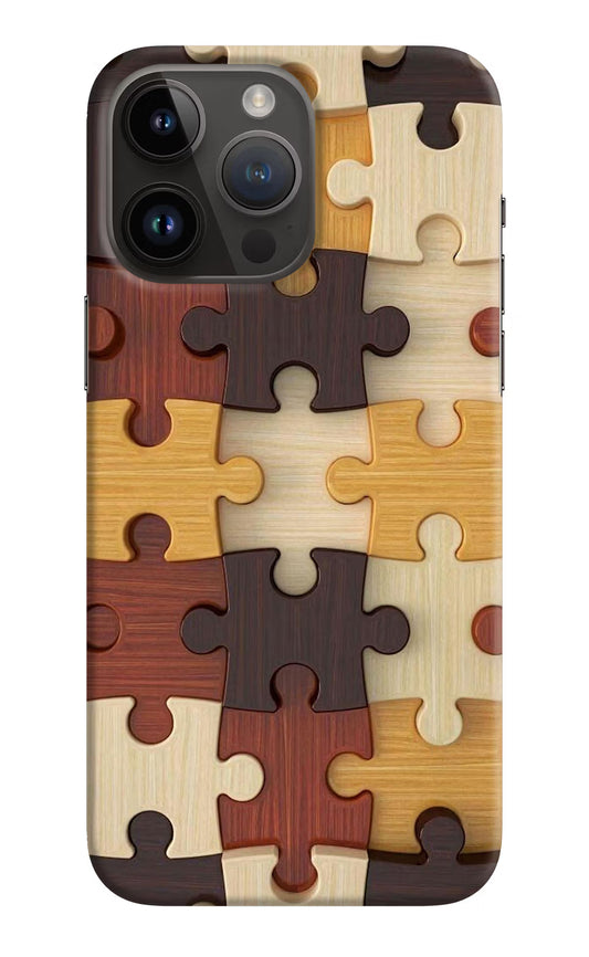 Wooden Puzzle iPhone 14 Pro Max Hard Case Back Cover by Casekaro