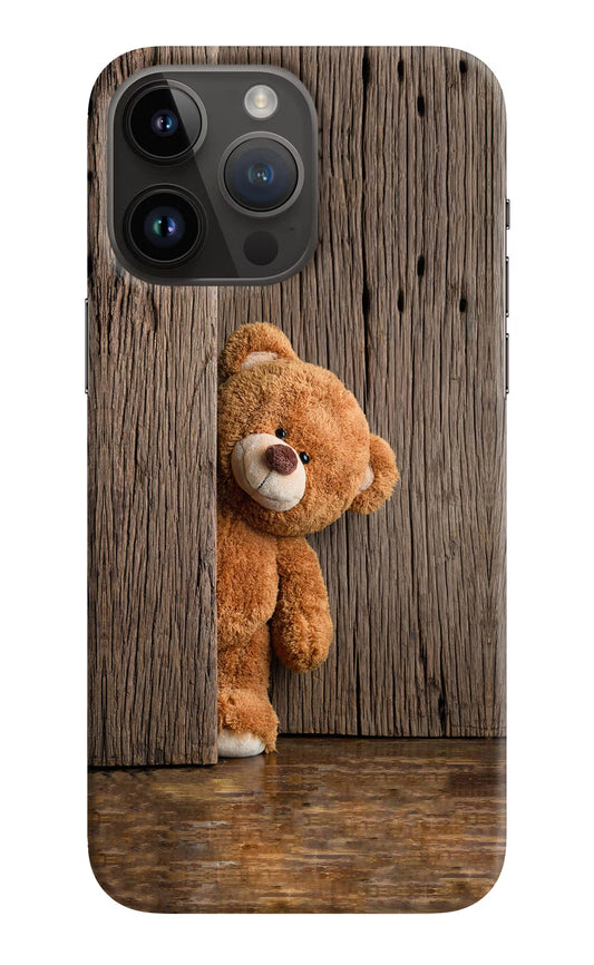 Teddy Wooden iPhone 14 Pro Max Hard Case Back Cover by Casekaro
