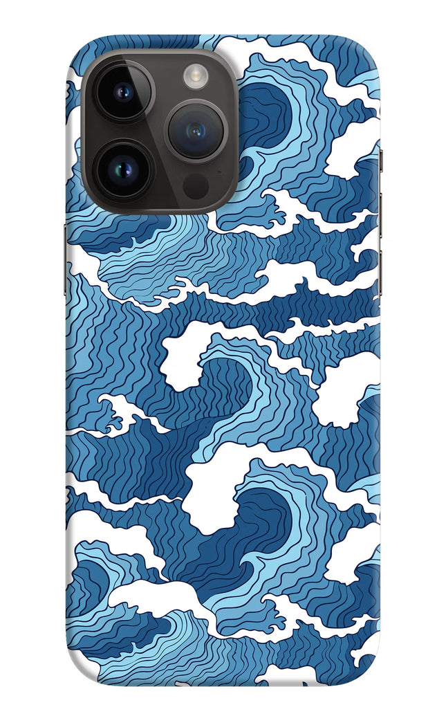 Blue Waves iPhone 14 Pro Max Hard Case Back Cover by Casekaro