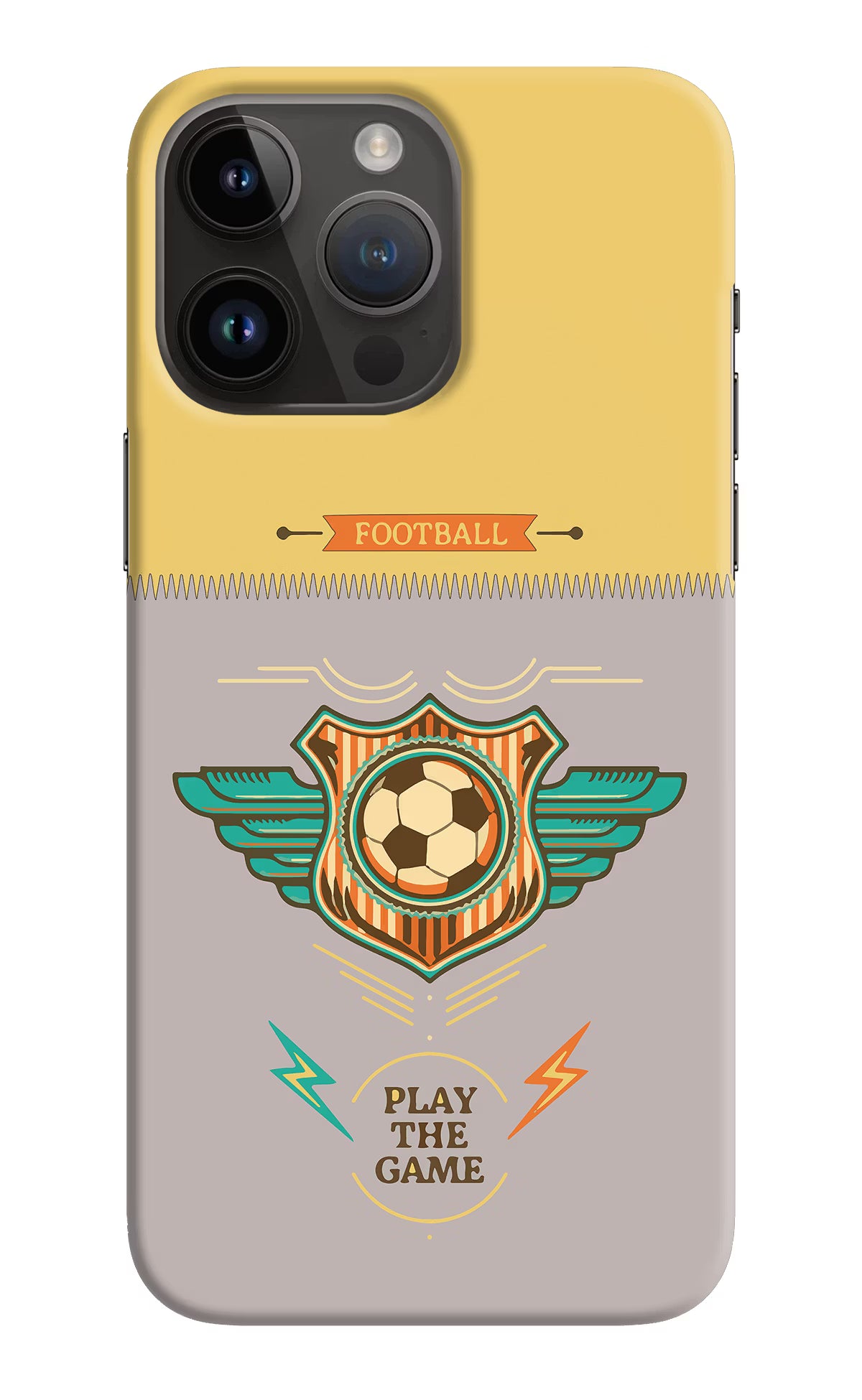 Football iPhone 14 Pro Max Hard Case Back Cover by Casekaro