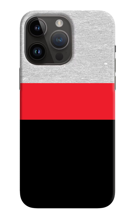 Tri Color Pattern iPhone 14 Pro Max Hard Case Back Cover by Casekaro