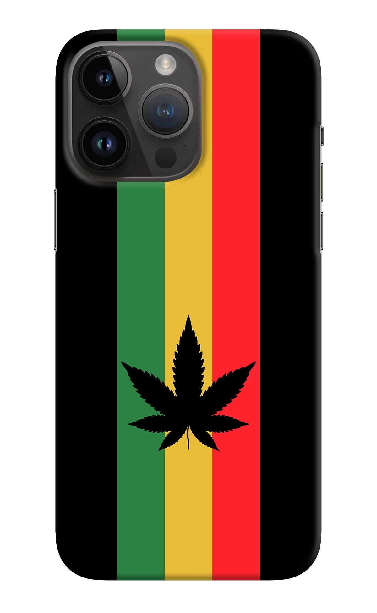 Weed Flag iPhone 14 Pro Max Hard Case Back Cover by Casekaro