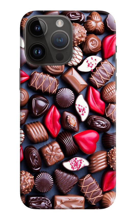 Chocolates iPhone 14 Pro Max Hard Case Back Cover by Casekaro