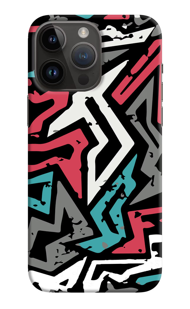Geometric Graffiti iPhone 14 Pro Max Hard Case Back Cover by Casekaro