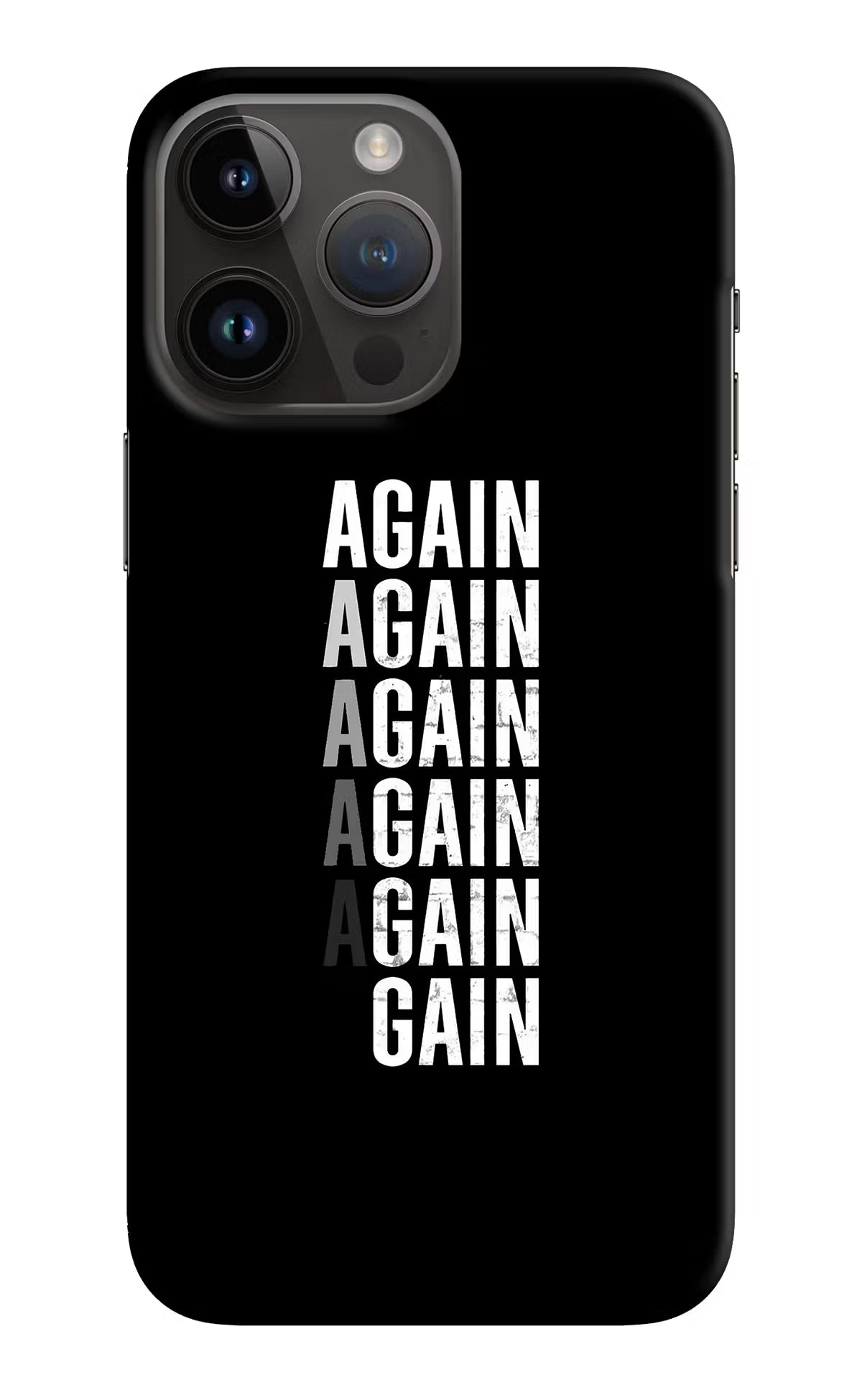 Again Again Gain iPhone 14 Pro Max Hard Case Back Cover by Casekaro