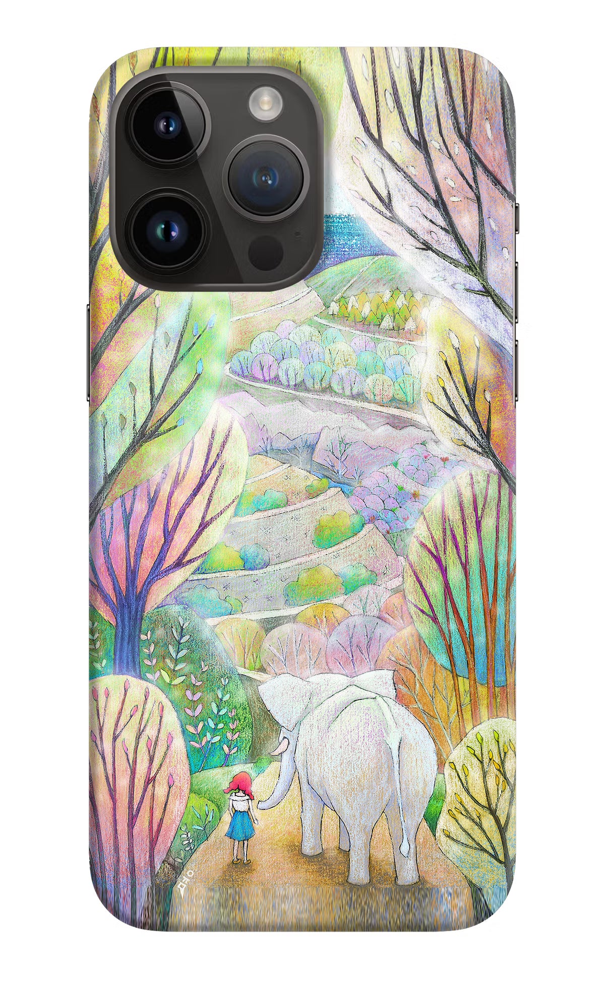 Nature Painting iPhone 14 Pro Max Hard Case Back Cover by Casekaro