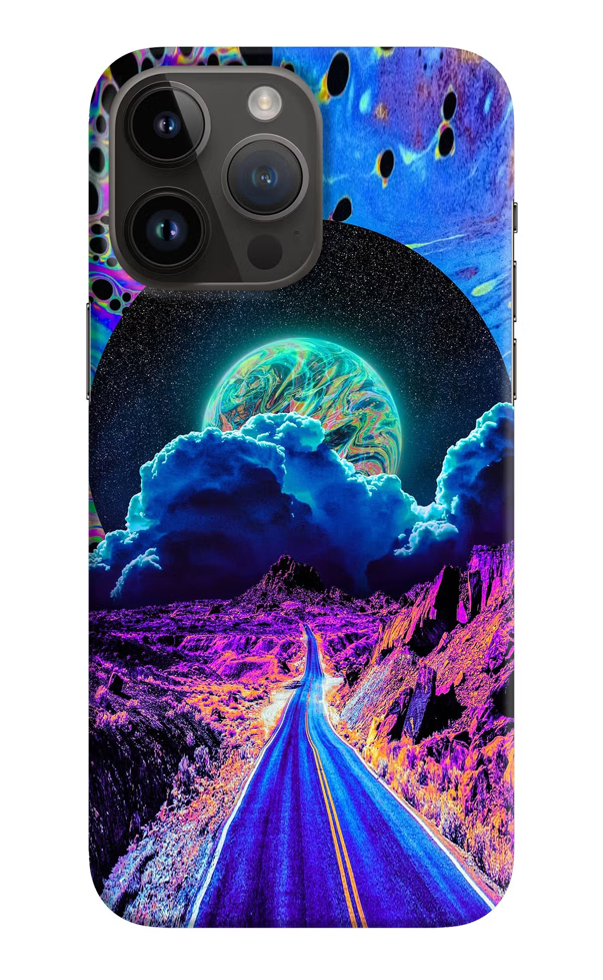Psychedelic Painting iPhone 14 Pro Max Hard Case Back Cover by Casekaro