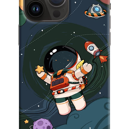 Cartoon Astronaut iPhone 14 Pro Max Hard Case Back Cover by Casekaro