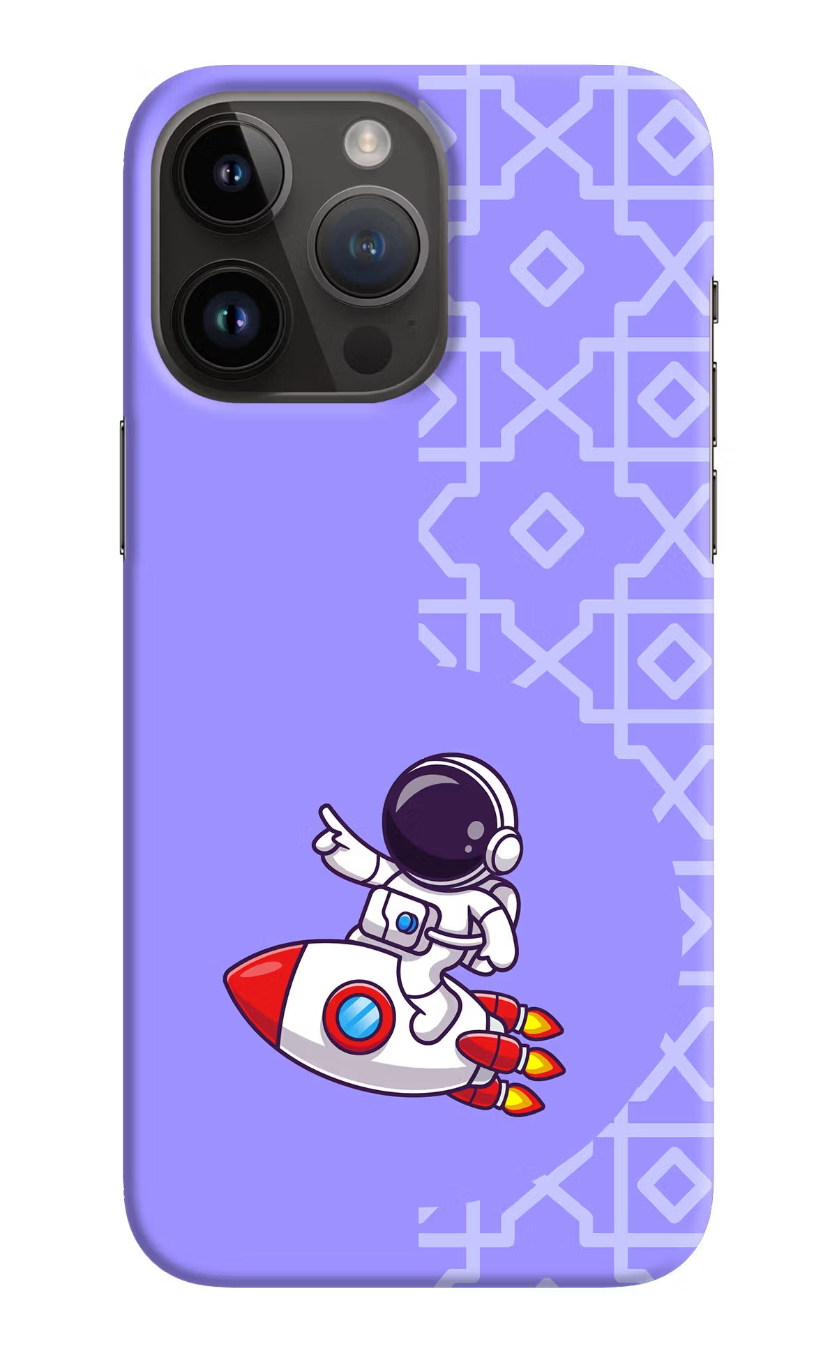 Cute Astronaut iPhone 14 Pro Max Hard Case Back Cover by Casekaro
