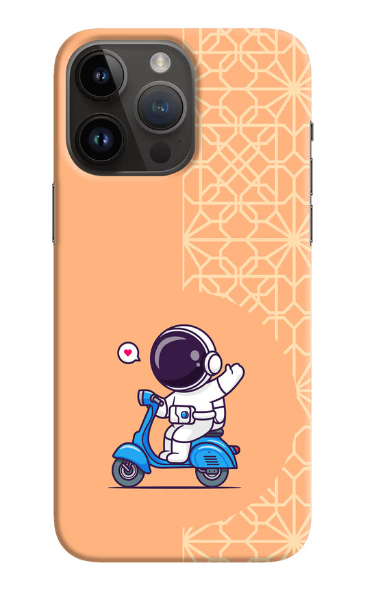 Cute Astronaut Riding iPhone 14 Pro Max Hard Case Back Cover by Casekaro