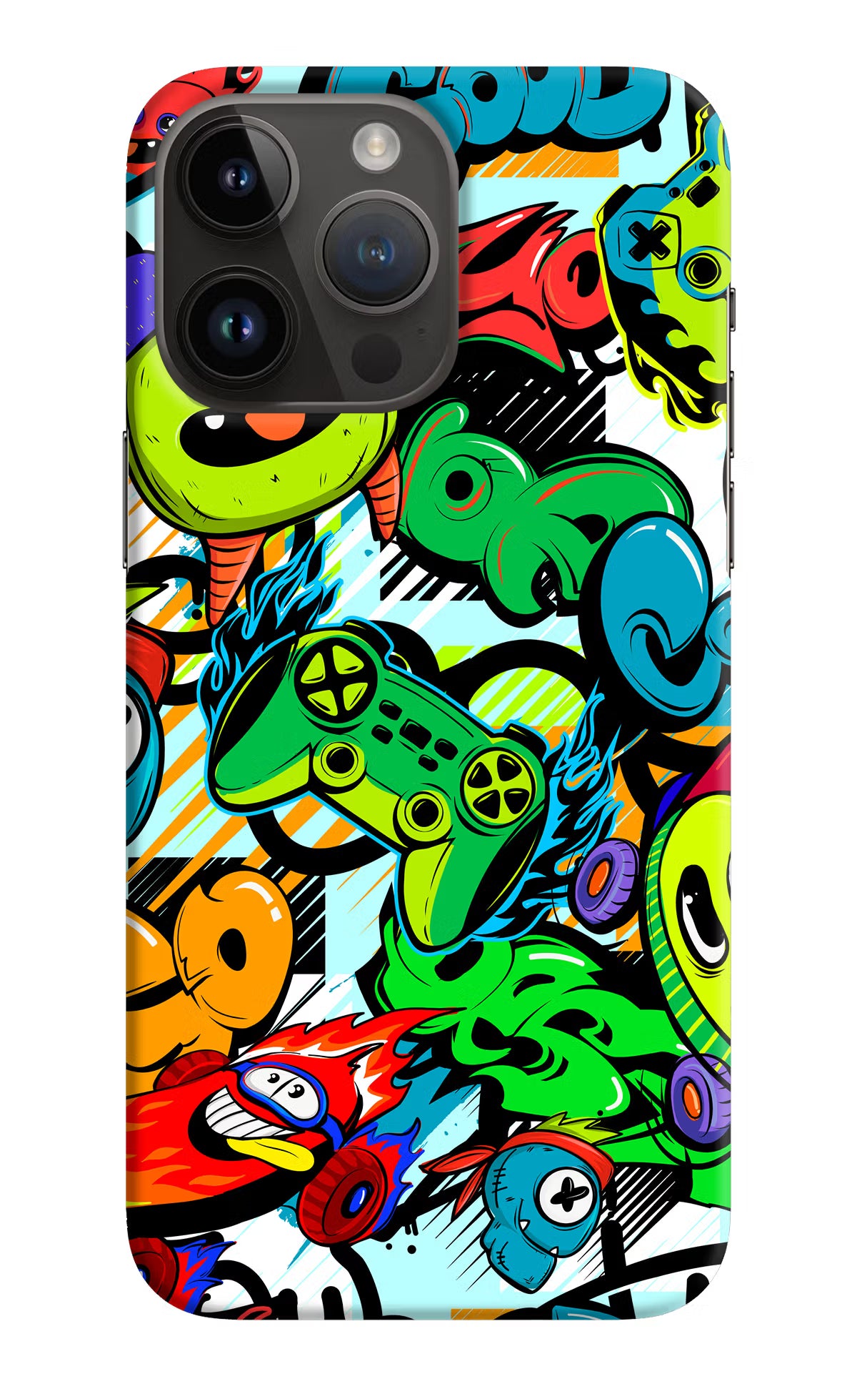 Game Doodle iPhone 14 Pro Max Hard Case Back Cover by Casekaro