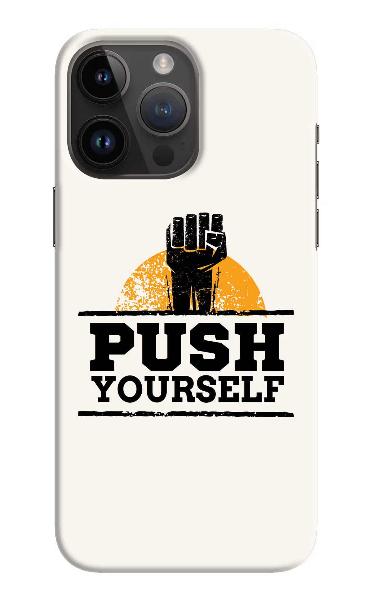 Push Yourself iPhone 14 Pro Max Hard Case Back Cover by Casekaro