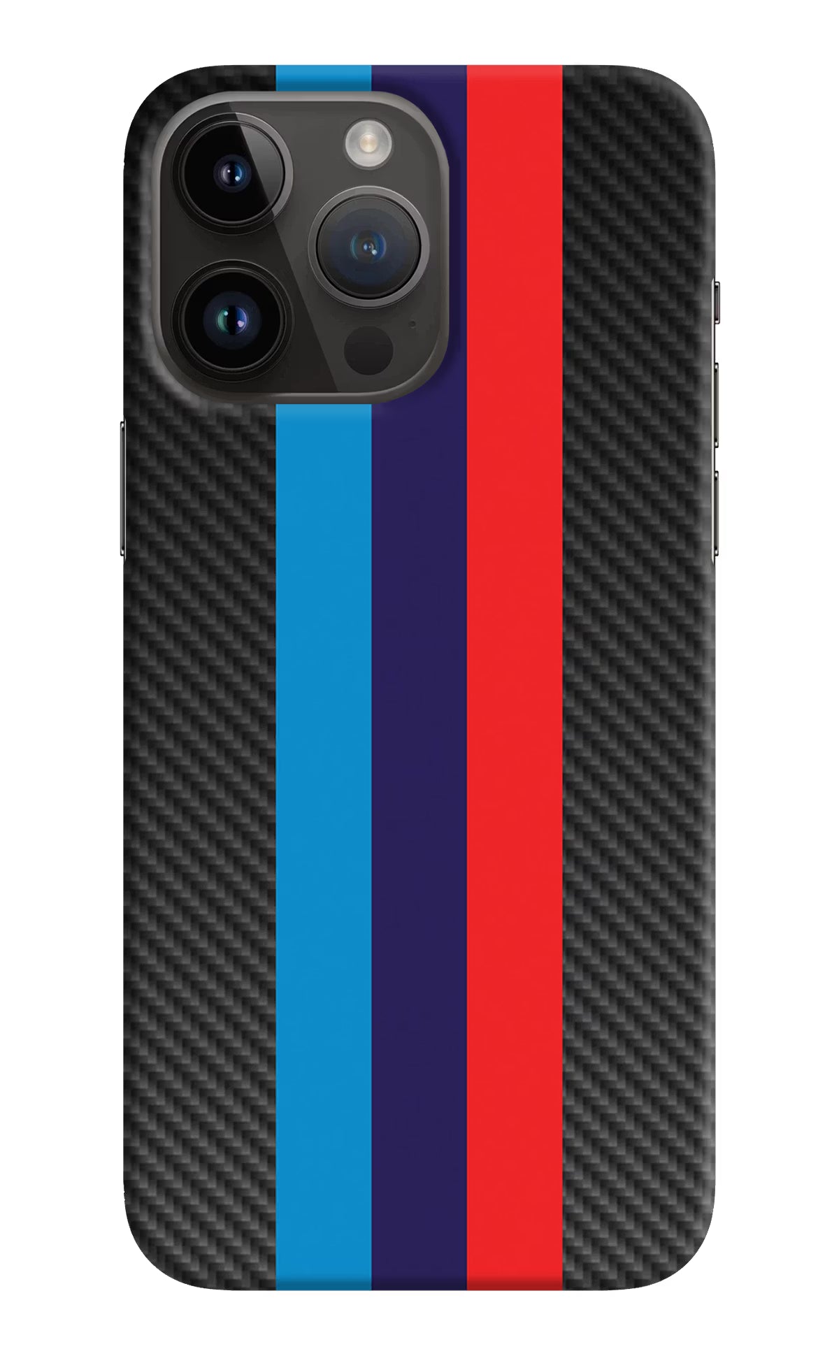 BMW Stripes Pattern iPhone 14 Pro Max Hard Case Back Cover by Casekaro