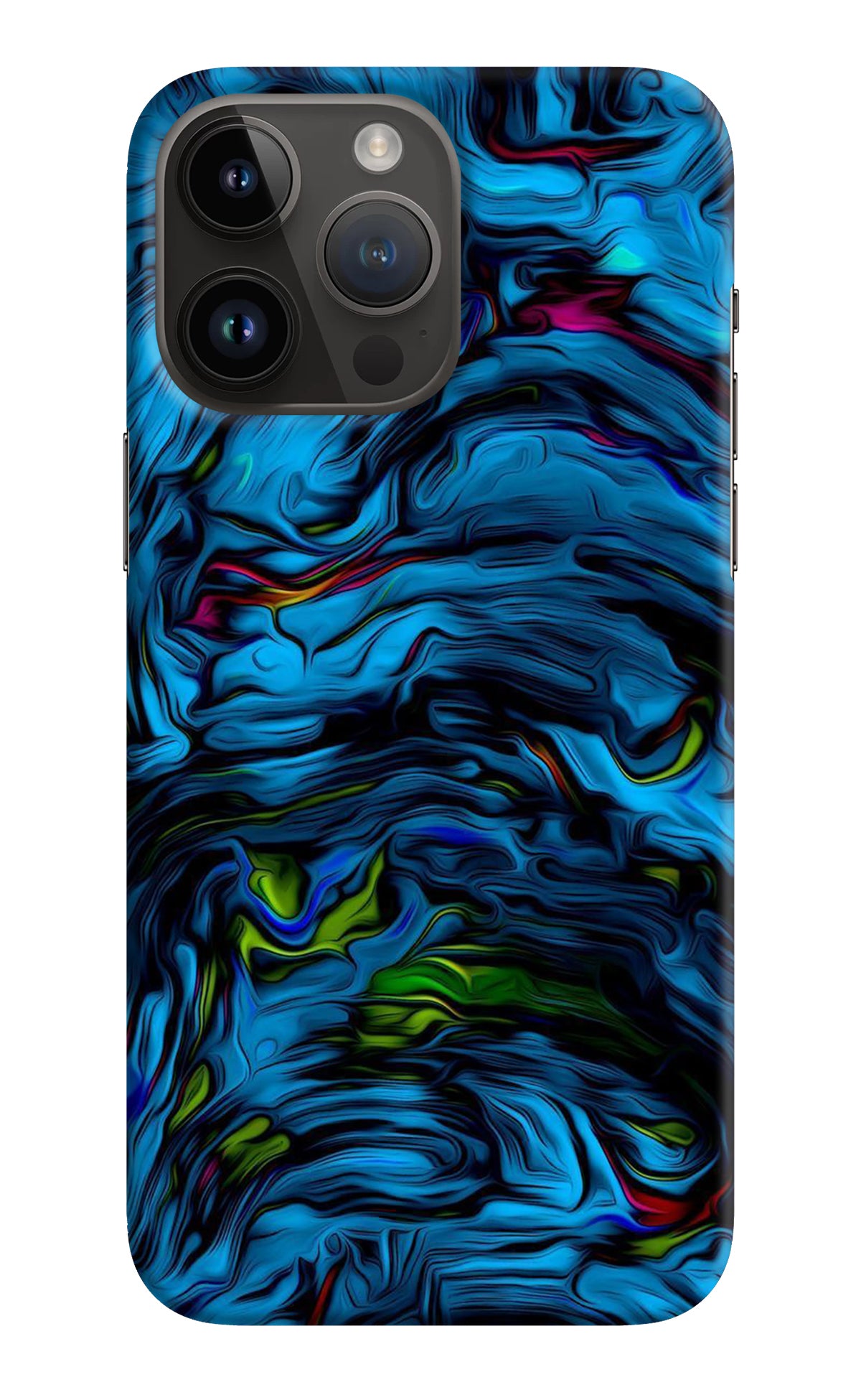 Dark Blue Abstract iPhone 14 Pro Max Back Cover