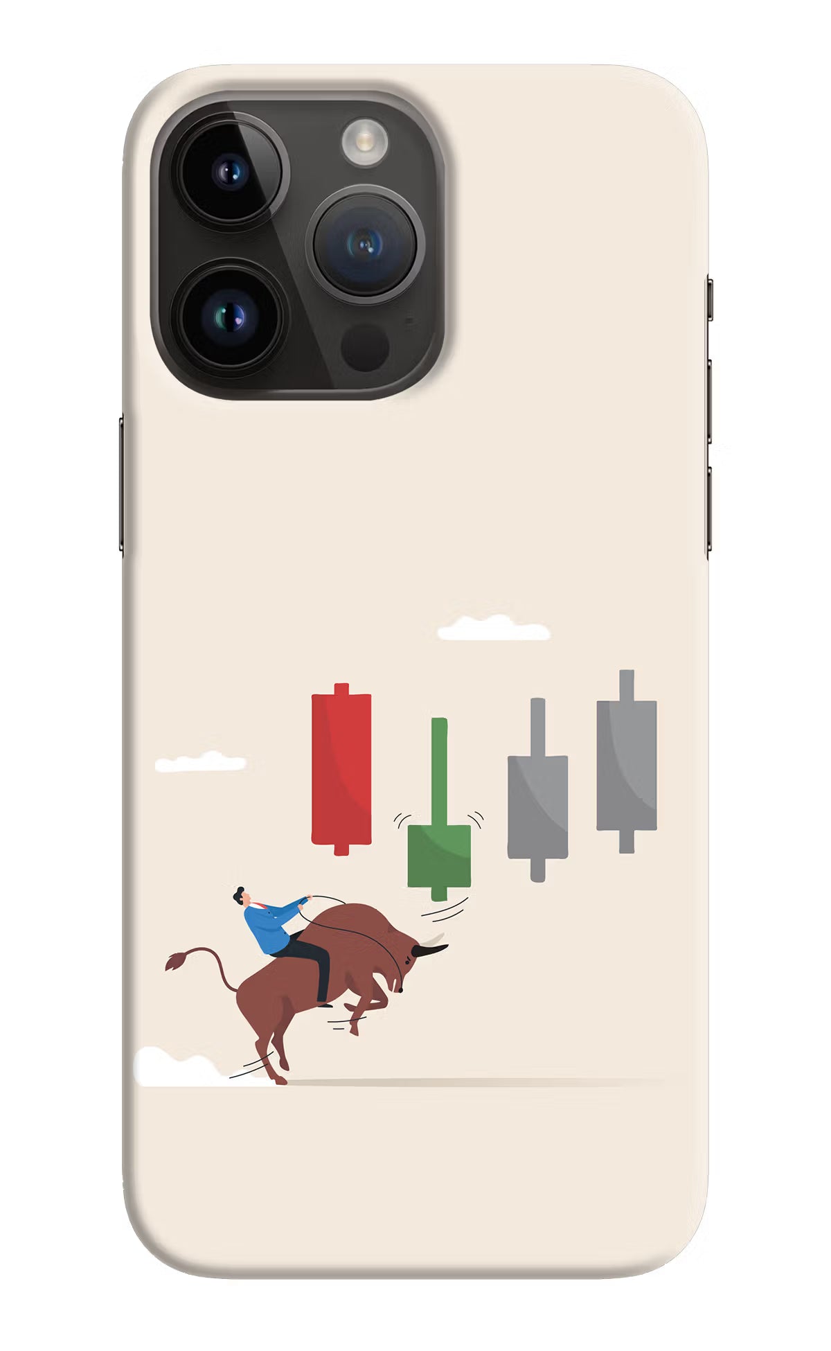 Bull Trading Momentum iPhone 14 Pro Max Hard Case Back Cover by Casekaro