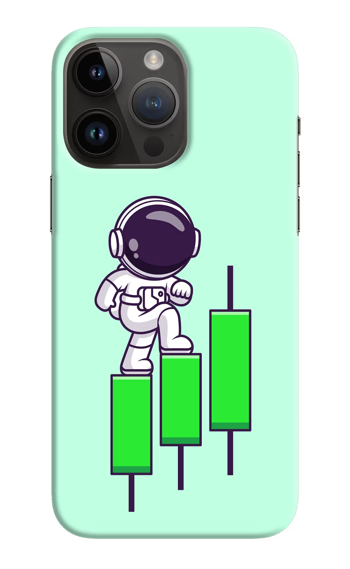 Astronaut Trader iPhone 14 Pro Max Hard Case Back Cover by Casekaro