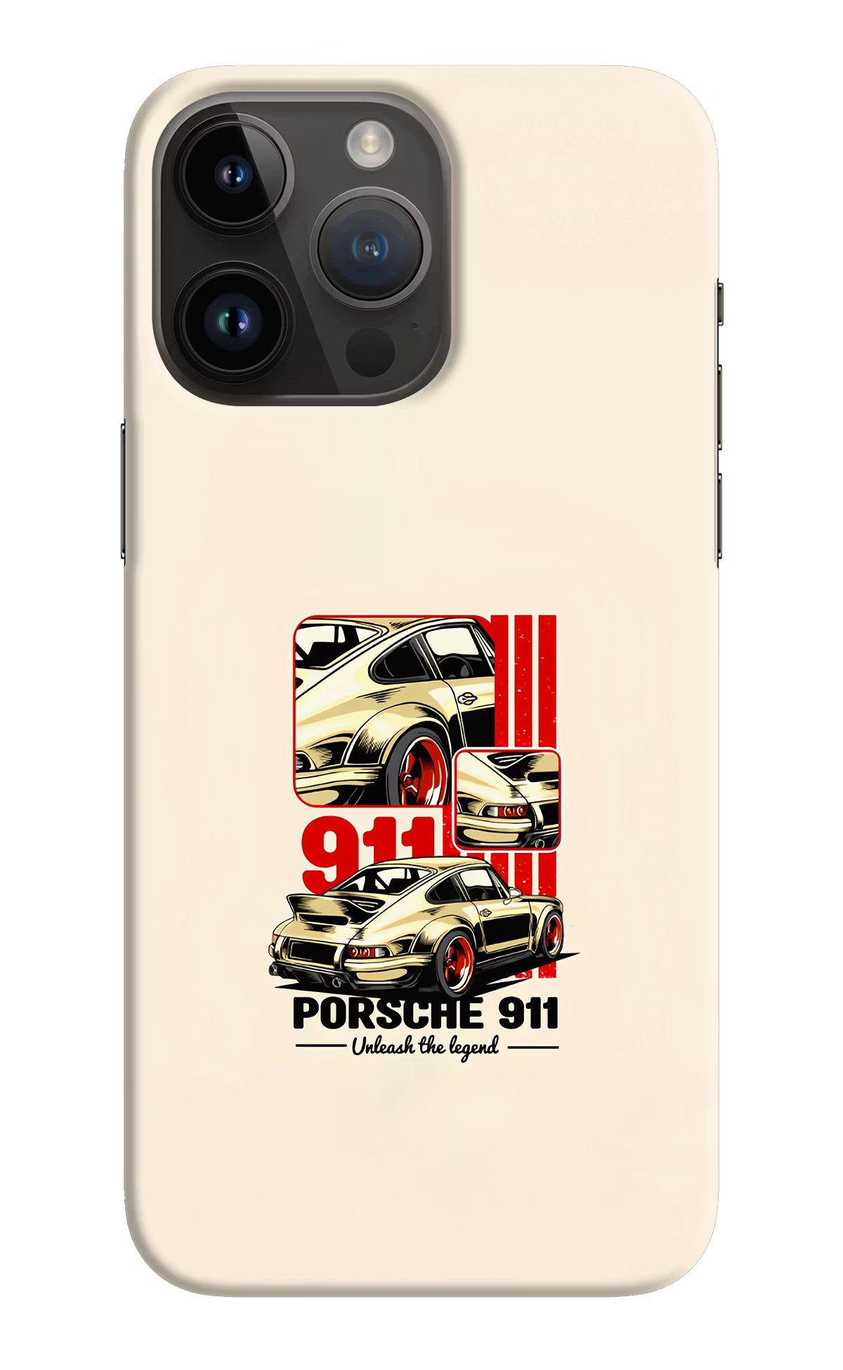 Classic Porsche 911 iPhone 14 Pro Max Hard Case Back Cover by Casekaro