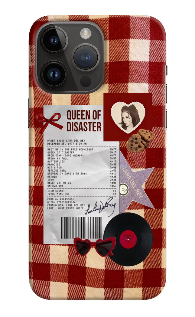 Queen of Disaster iPhone 14 Pro Max Hard Case Back Cover by Casekaro