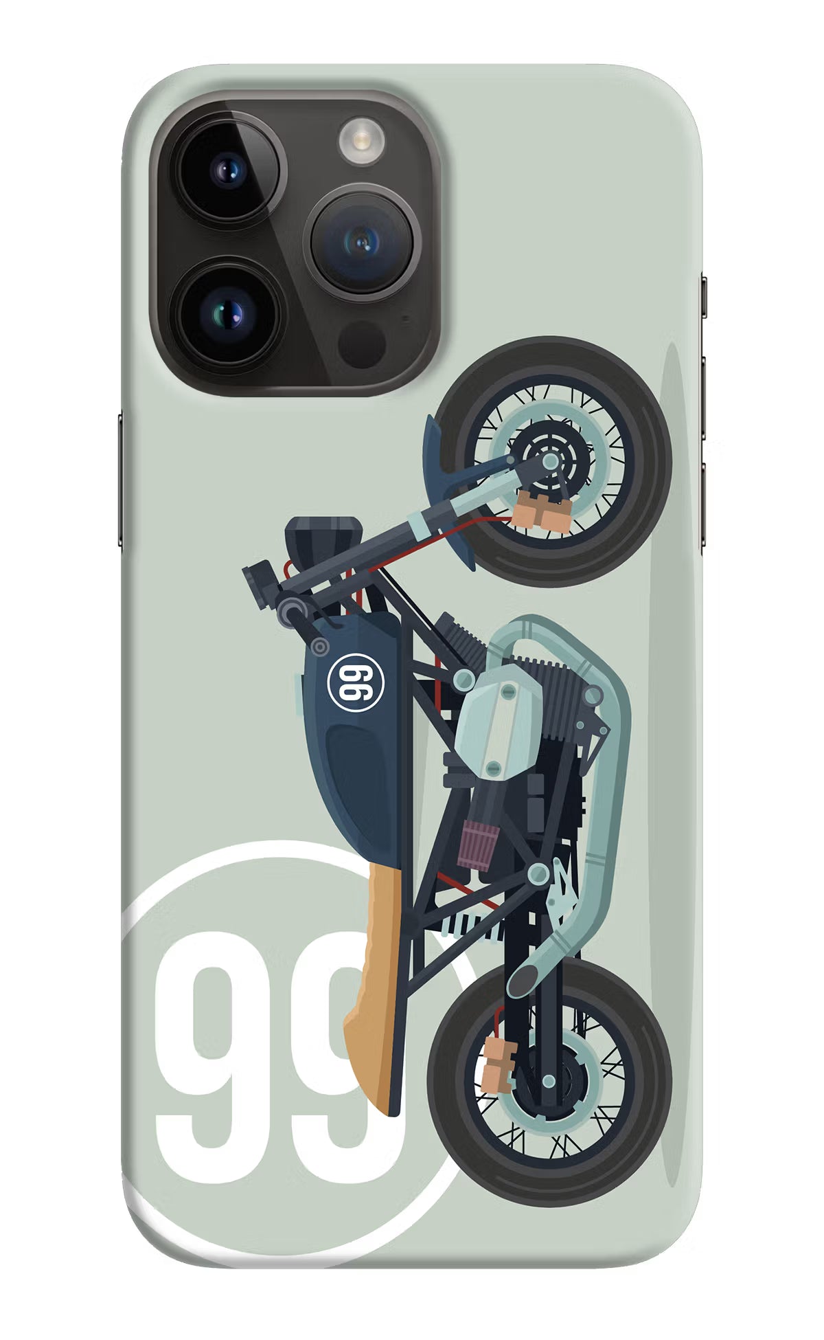 Classic Cafe Racer 99 iPhone 14 Pro Max Hard Case Back Cover by Casekaro