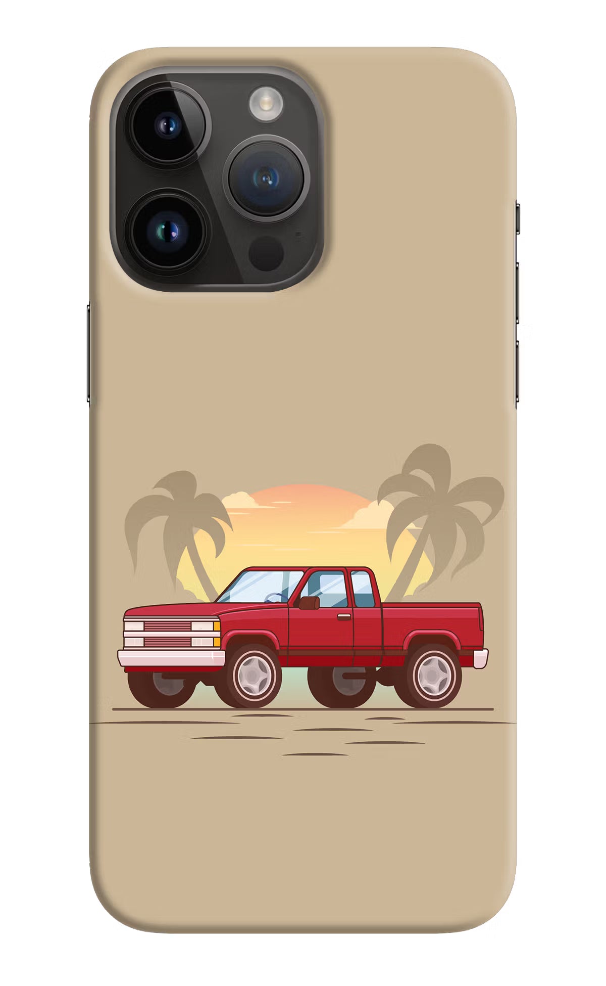 Desert Classic Drive iPhone 14 Pro Max Hard Case Back Cover by Casekaro