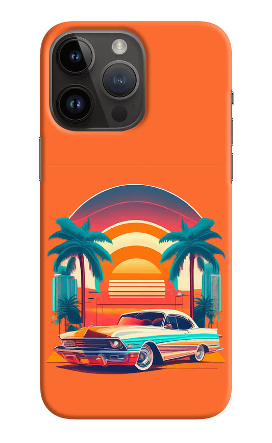 Palm Drive 80s iPhone 14 Pro Max Hard Case Back Cover by Casekaro