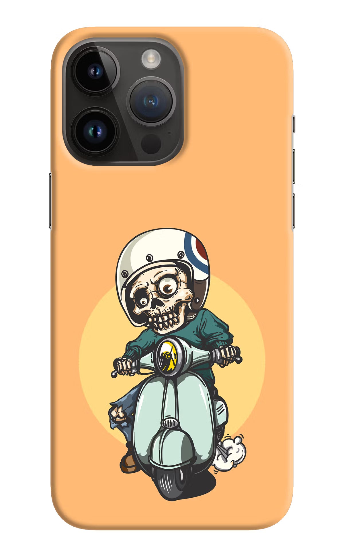 Undead Biker iPhone 14 Pro Max Hard Case Back Cover by Casekaro