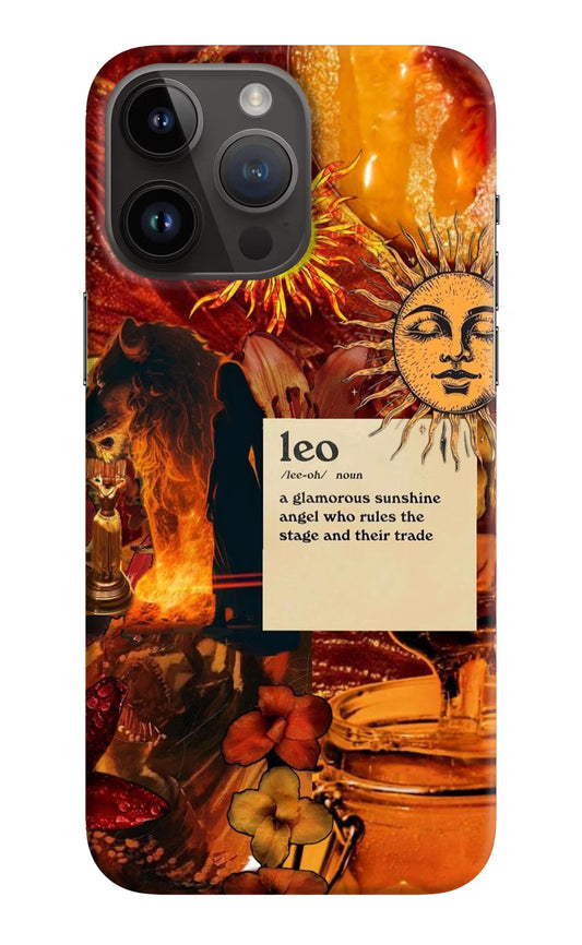 Leo Zodiac iPhone 14 Pro Max Hard Case Back Cover by Casekaro