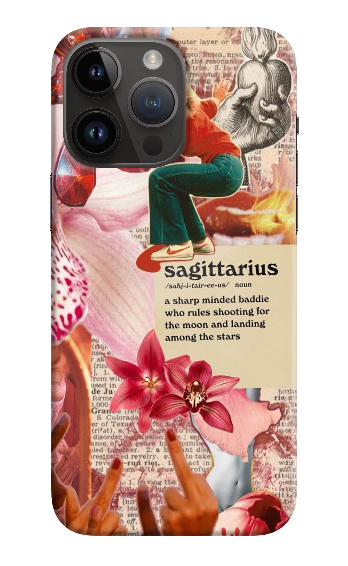 Sagittarius Zodiac iPhone 14 Pro Max Hard Case Back Cover by Casekaro