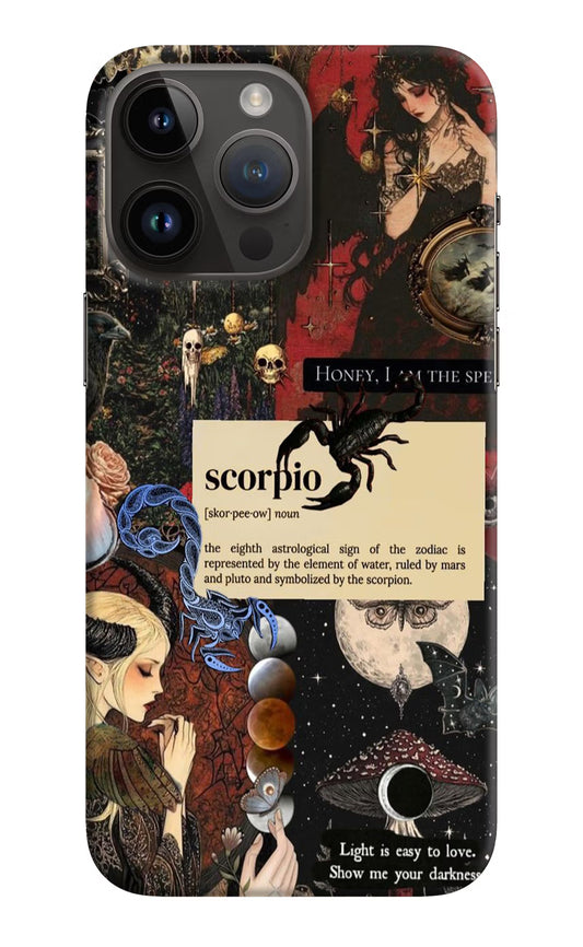Scorpio Zodiac iPhone 14 Pro Max Hard Case Back Cover by Casekaro