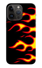 Side Sweep Flames iPhone 14 Pro Max Hard Case Back Cover by Casekaro