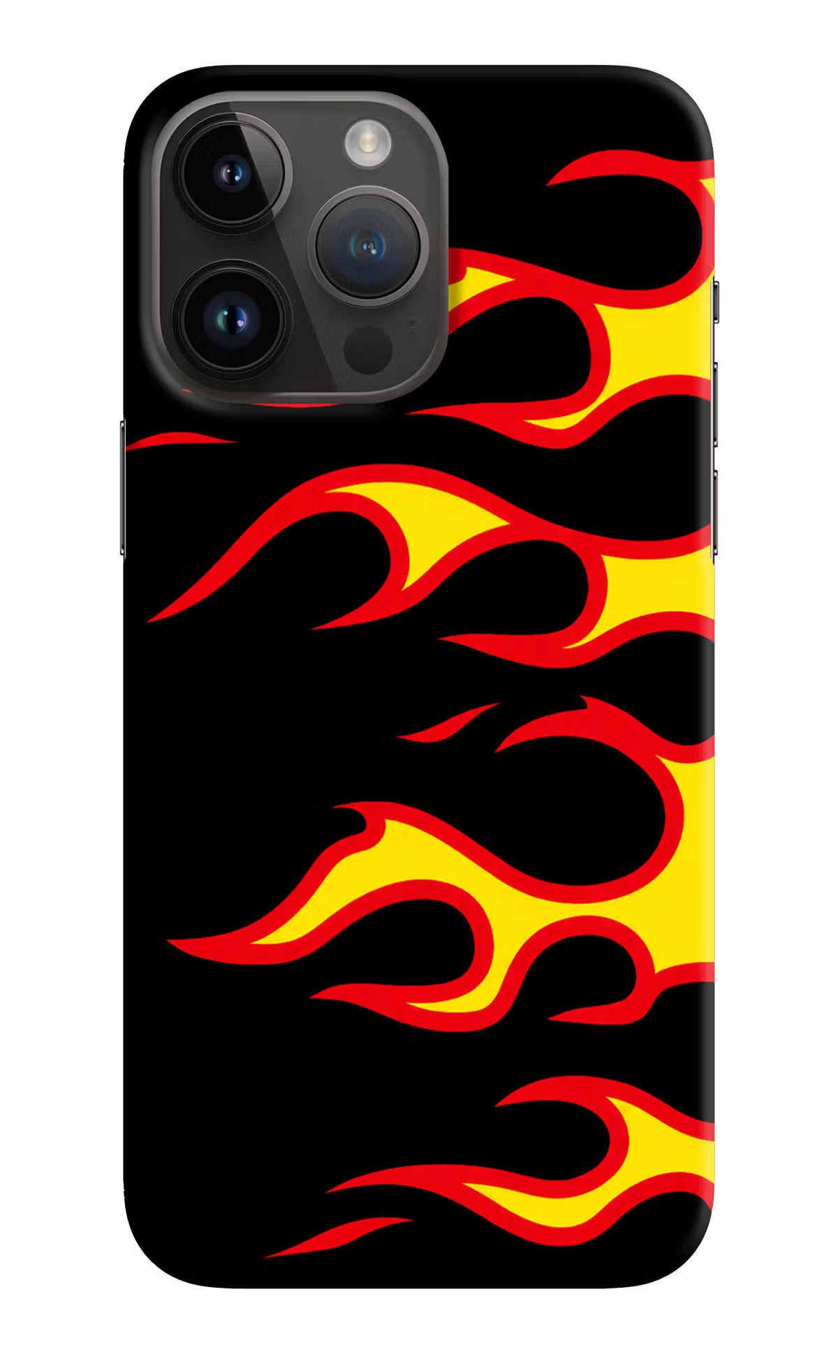 Side Sweep Flames iPhone 14 Pro Max Hard Case Back Cover by Casekaro