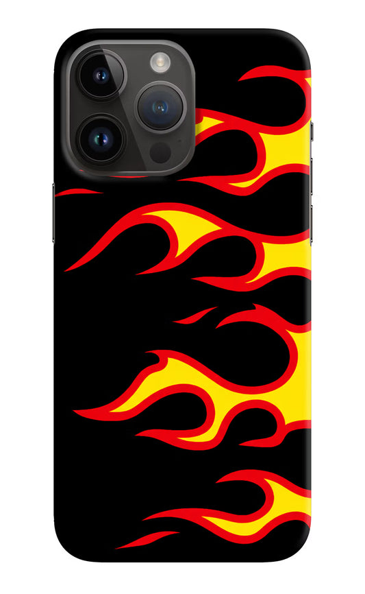 Side Sweep Flames iPhone 14 Pro Max Hard Case Back Cover by Casekaro