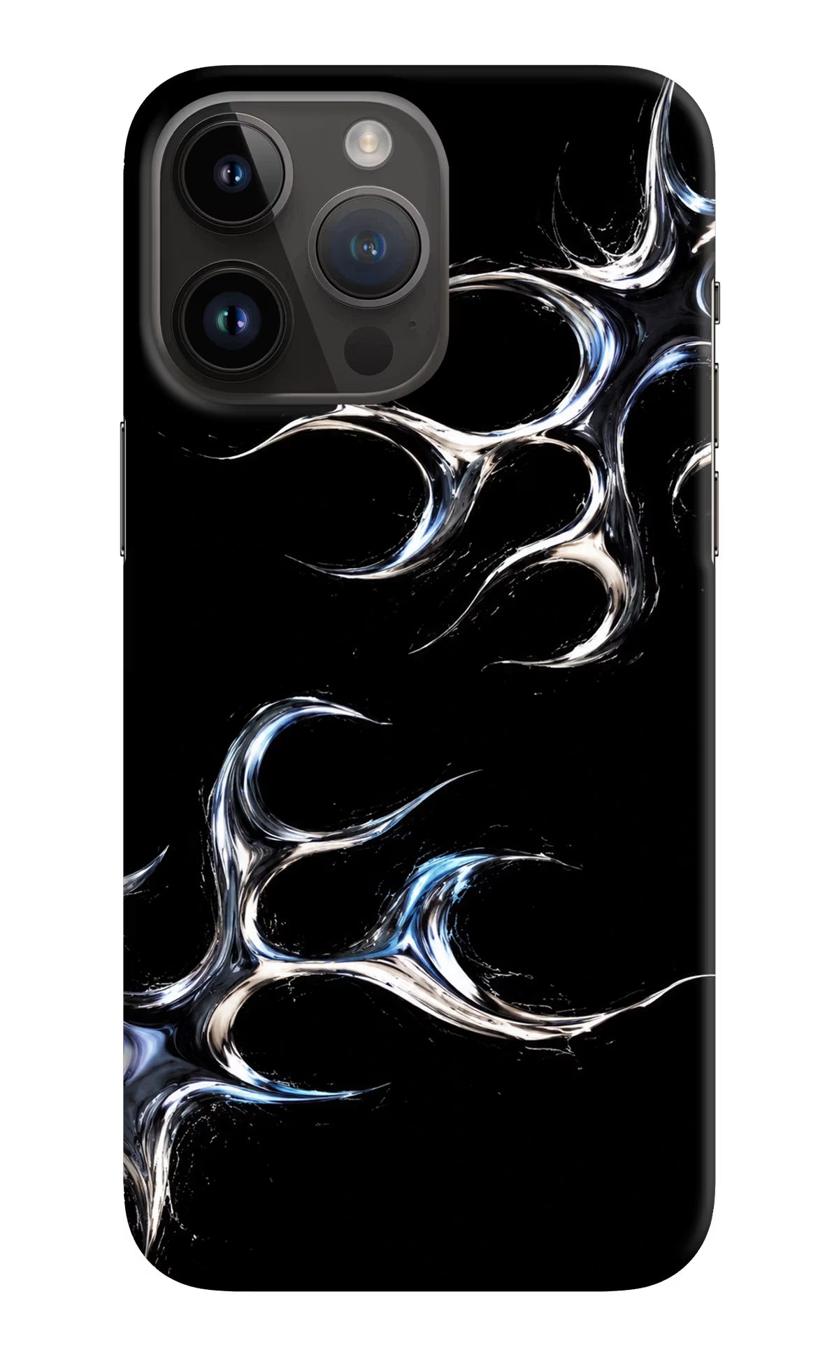 Chrome Tribal iPhone 14 Pro Max Hard Case Back Cover by Casekaro