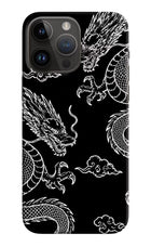 Twin Dragons iPhone 14 Pro Max Hard Case Back Cover by Casekaro