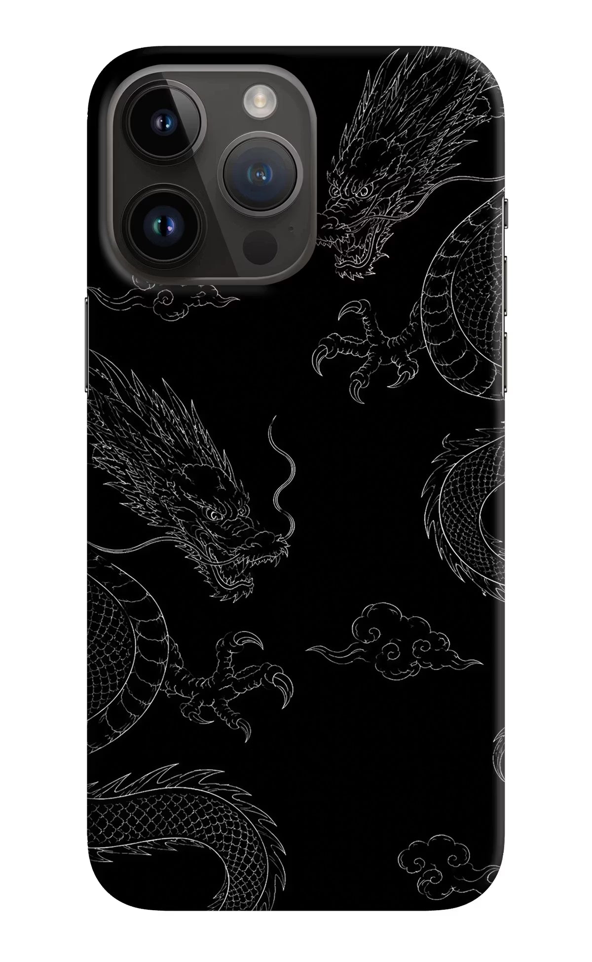 Twin Dragons iPhone 14 Pro Max Hard Case Back Cover by Casekaro
