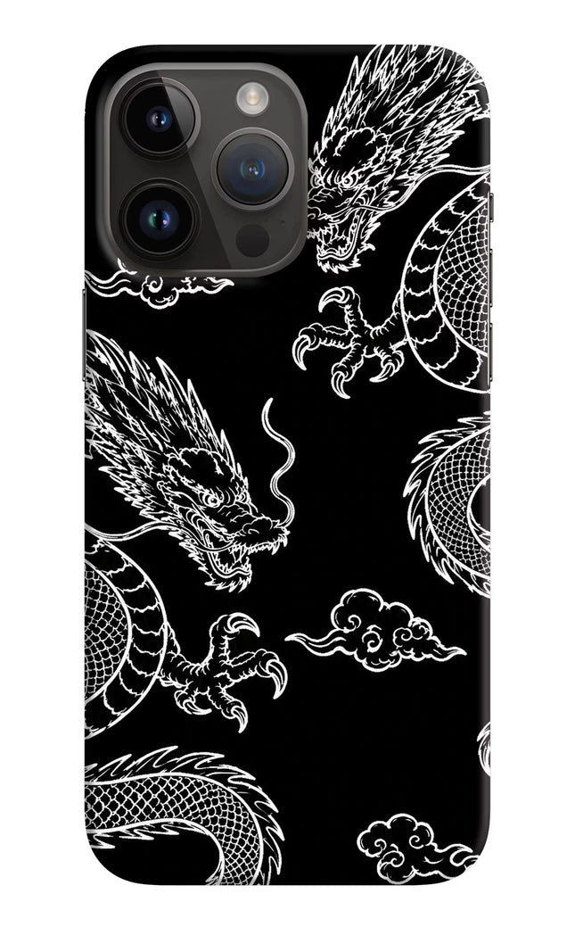 Twin Dragons iPhone 14 Pro Max Hard Case Back Cover by Casekaro