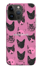 Pink Cats iPhone 14 Pro Max Hard Case Back Cover by Casekaro