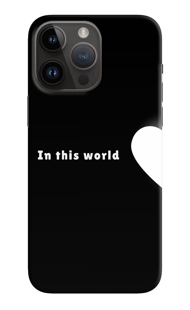 This World iPhone 14 Pro Max Hard Case Back Cover by Casekaro