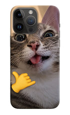 Silly Cat Call iPhone 14 Pro Max Hard Case Back Cover by Casekaro