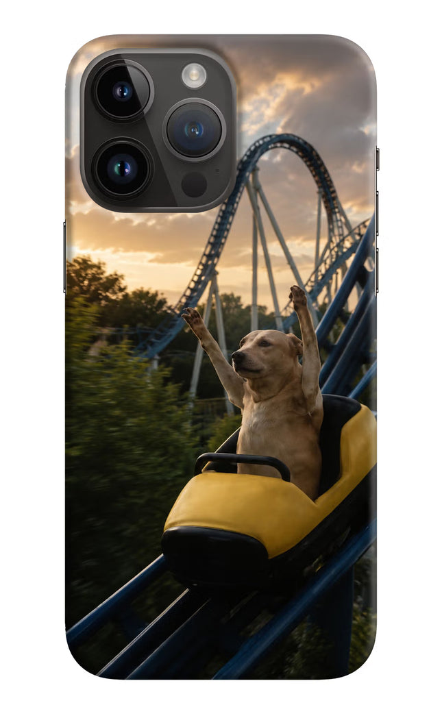 Rollercoaster Dog iPhone 14 Pro Max Hard Case Back Cover by Casekaro