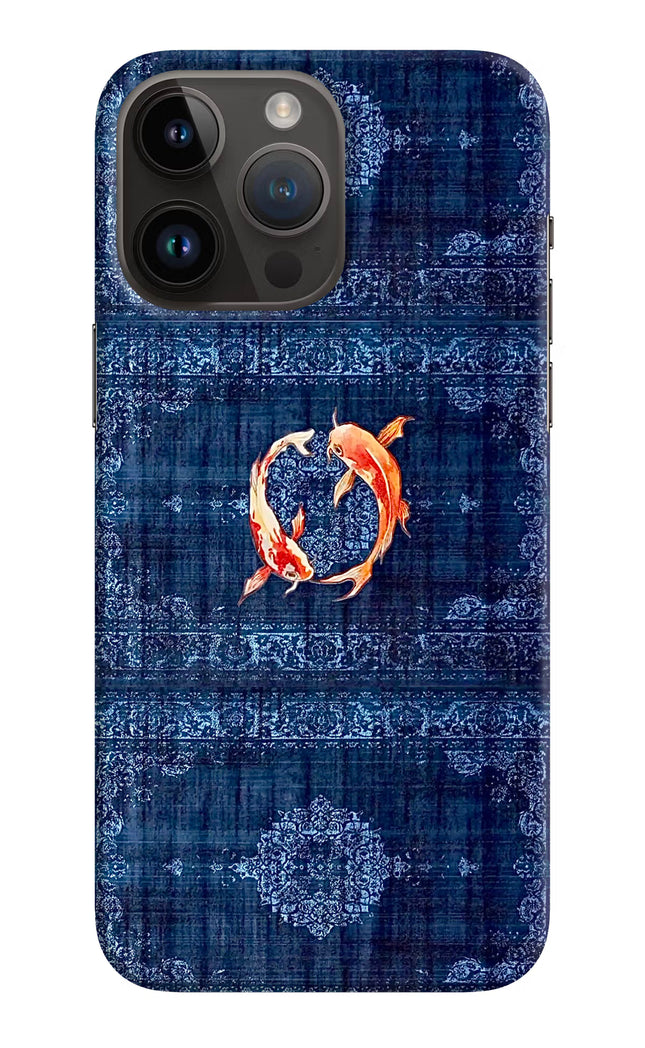 Koi Blue iPhone 14 Pro Max Hard Case Back Cover by Casekaro