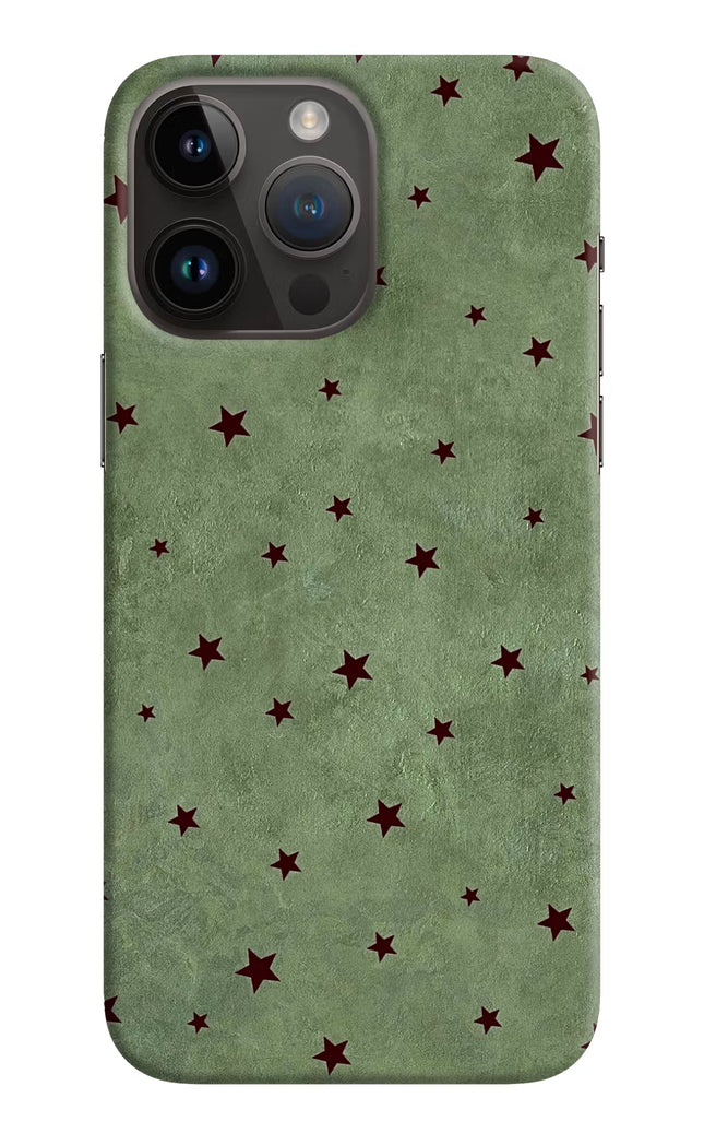 Green Stars iPhone 14 Pro Max Hard Case Back Cover by Casekaro