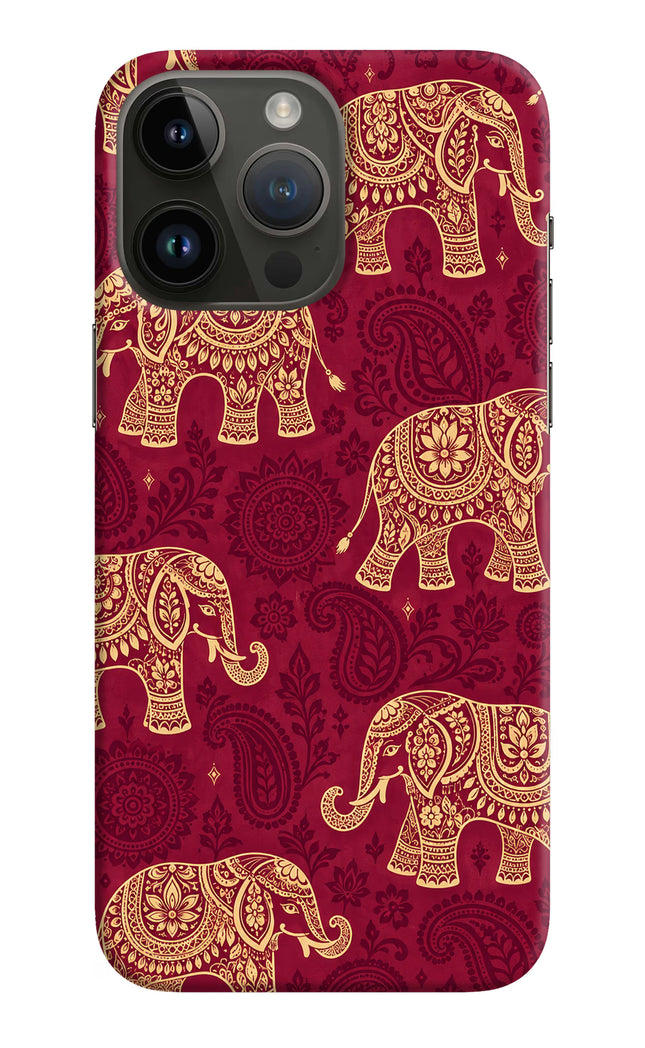 Maroon Elephant iPhone 14 Pro Max Back Cover