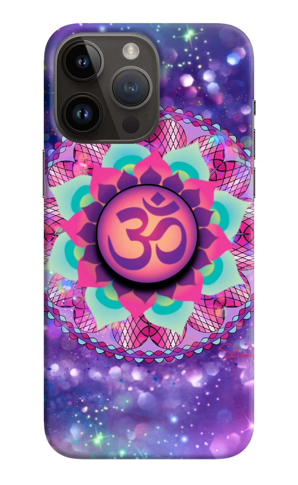 Om Purple iPhone 14 Pro Max Pop Case by Casekaro
