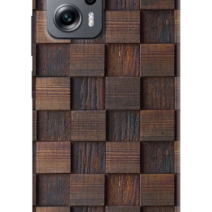 Wooden Cube Design Redmi K50i Hard Case Back Cover by Casekaro