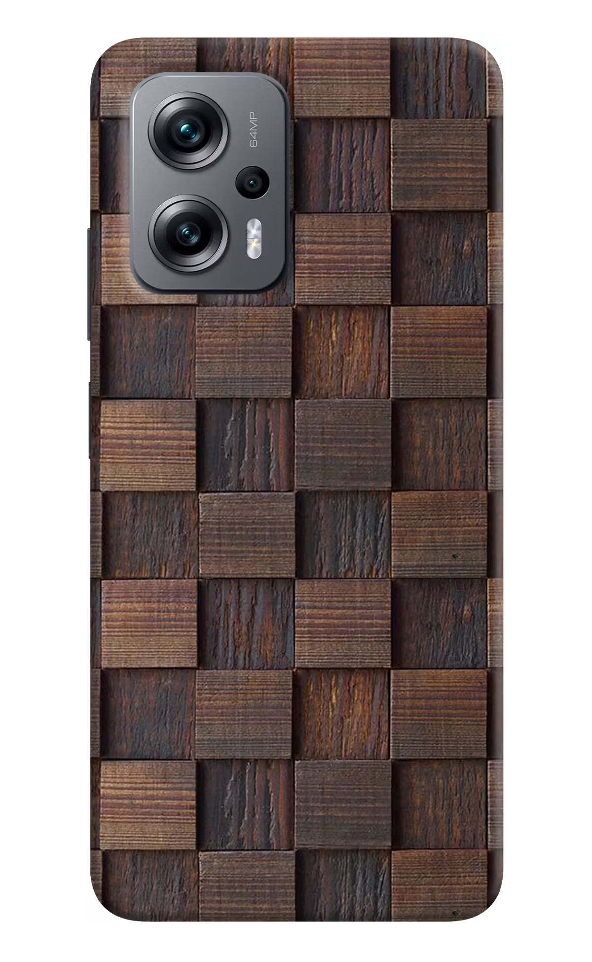 Wooden Cube Design Redmi K50i Hard Case Back Cover by Casekaro